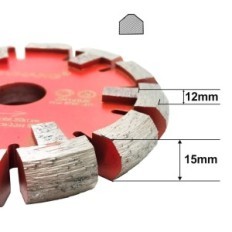 Gebruikte Gvhakg Tuck Point 120 mm Diamond Shield voor Concrete Shape T