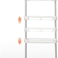 Badkamerplank Ariikon Telescopic 4 niveaus over het toilet verstelbare ivoor