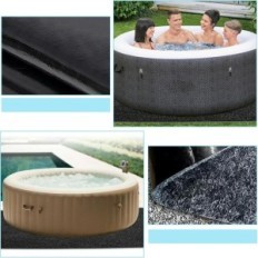 Mat under jacuzzi skridsikre vandtæt 188x183cm multiple