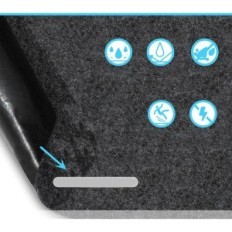 Mat under boblebadet glidende vanntett 188x183cm multiple