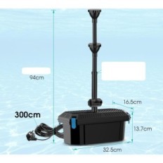 Bakfiltreringspump för 2500 l / h 40W utställning