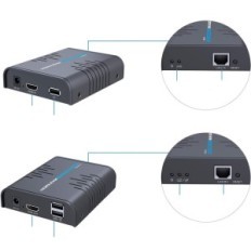 Eksteender KVM HDMI 120m Ultra HD 1080p @ 60Hz kabel CA5 / 5E / 6/7 USB-tangentbord och mus