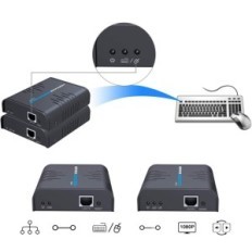 Eksteender KVM HDMI 120M Ultra HD 1080P @ 60Hz Kabel CA5 / 5E / 6/7 USB-toetsenbord en muis