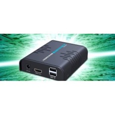 EKSTEENDER KVM HDMI 120M ULTRA HD 1080P @ 60Hz kabel CA5 / 5E / 6/7 USB Keyboard og Mouse