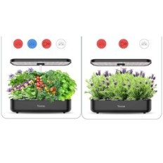 Sistema de crescimento hidropônico Yoocaa Igs-2012 Plantas com LED e Ajuste de Altura 49.3cm Preto