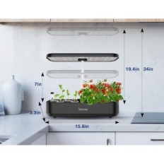 Hydroponinen kasvava järjestelmä YOOCAA IGS-2012 Kasvit LED- ja korkeuden säätö 49.3cm musta