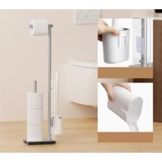 Papel higiênico KES com porta-escova, exposição SUS304