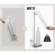 Papel higiênico KES com porta-escova, exposição SUS304