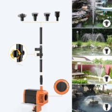 Solara fontana naplate 25W 1200 l / h za vrtnu pumpu za vrt s cijevi 2 m