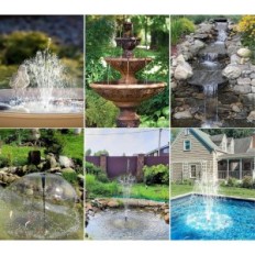 Fontaine de Solara Facturation de 25W 1200 l / h pour pompe de jardin avec pipe 2 m