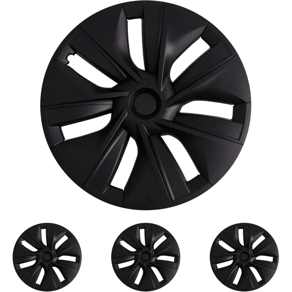 Tesla Wheel Overlays Model Y KaVanic 19 inch Frosted Black 4 Stuks OEM 2020-2023 0030653