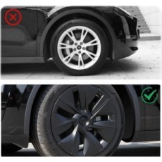 Tesla kolo překryvy model y kavanic 19 palců matné černé 4 ks OEM 2020-2023 0030653