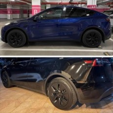 Tesla wheel overlays Model Y Kavanic 19 inches Frosted black 4 pieces OEM 2020-2023 0030653