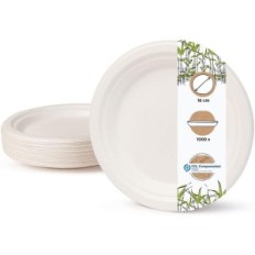 Bio-astiat sokeriruoko 18 cm 1000 kpl. Levyt Eco Pyöreä