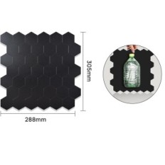 Samolepicí dlaždice 4mm WOSTICK 10 ks. K- černé šestihranné stěny / kuchyně