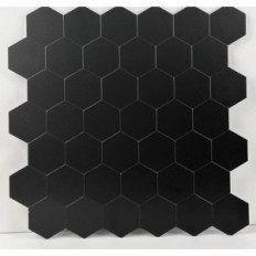 Carrelages auto-adhésifs 4mm Wostick 10 pcs. K- murs hexagonaux noirs / cuisine