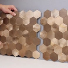 Carreaux auto-adhésifs 4mm Wostick - 10 pièces pour murs / cuisine EBronze