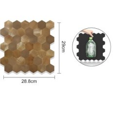 Samolepicí dlaždice 4mm WOSTICK - 10 kusů pro stěny / kuchyně Ebronze