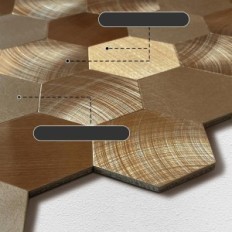 Samolepicí dlaždice 4mm WOSTICK - 10 kusů pro stěny / kuchyně Ebronze