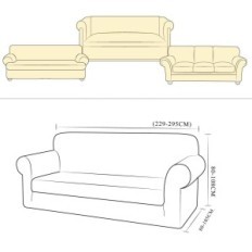 Cover Sof 4-Person Tianshu flessibile antiscivolo beige