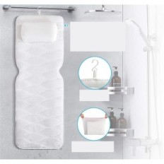 Tapis de bain avec oreiller 40 × 125 cm. Volleyball blanc. Universelle