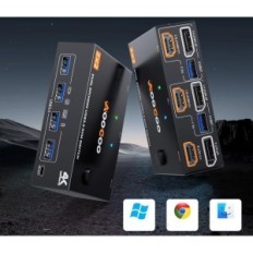 KVM 2XPC 2xmonitor HDMI DisplayPort 4K60Hz USB 3.0 prekidač