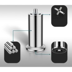Ατελής επίπλων πόδια M8 Qenovo 304 Ανοξείδωτο χάλυβα 20εκ