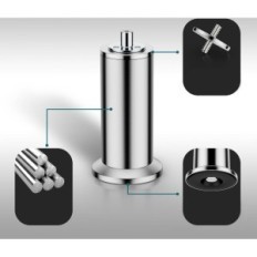 Jambes de meubles incomplètes M8 Qenovo Exposition 20cm en acier inoxydable 304