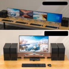 KVM HDMI 4K / 60Hz kapcsoló 4 számítógéphez 1 monitor 4xUSB3.0 távirányítóval