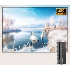 KVM HDMI 4K / 60Hz kapcsoló 4 számítógéphez 1 monitor 4xUSB3.0 távirányítóval