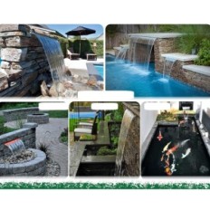 Brunnen mit Wasserfall für den Pool-Teich Longrun LR-8730 Ausstellung