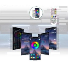 Bazénová fontána s vodopádem 30 cm Longrun LR-8630 LED 7 barev