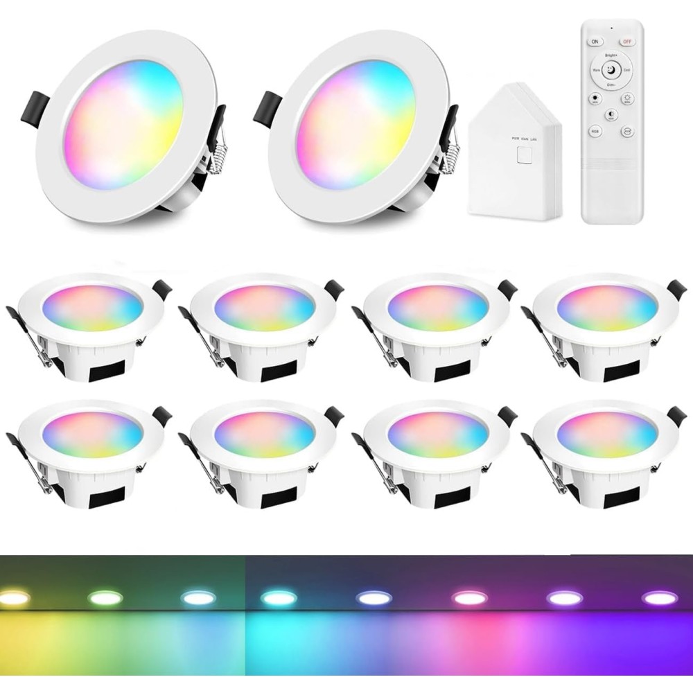 Intelligent belysning Geyueya 9W WiFi / Bluetooth 10 stykker