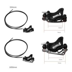 Hamulce hydrauliczne Splumzer 4-tłoczkowe do e-bike zestaw tarczowy 2-pin