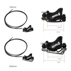 Hamulce hydrauliczne Splumzer 4-tłoczkowe do e-bike zestaw tarczowy 2-pin