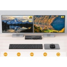 Byt KVM YOUETINGHDAV USB-C 2 Datorer 2 Dual 4K Monitors @ 60Hz