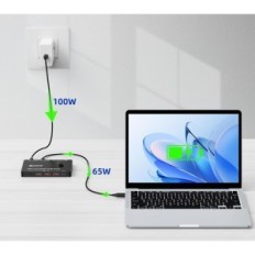 Διακόπτης KVM YouTingHDAV USB-C 2 PC 2 Οθόνες διπλής HDMI 4K @ 60Hz 65W PD