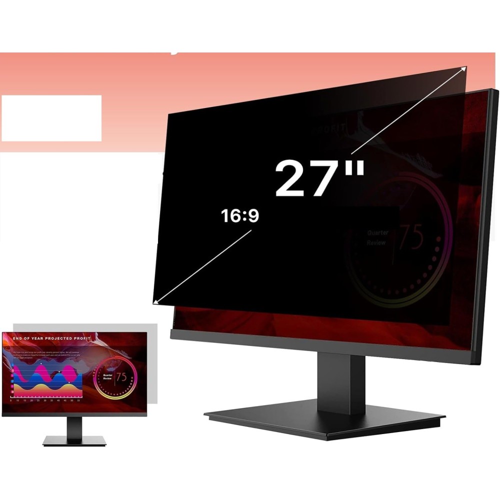 Adatvédelmi szűrő 27 "BERSEM 16: 9 anti-reflektív anti- kém