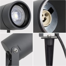 Farol ao ar livre para jardim Dalighter Gu10 ip65 À prova d'água 4 peças