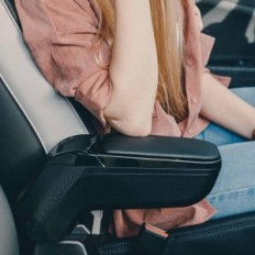 Rati Armster2 Armlen for Renault Zoe 2020 Black med utklippstavlen passer til konsollen