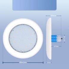 LED LILMLE 18W GLASSING BAMEN, TRENT 1-1 / 2 "IP68 12V WHITE 3000 / 6000K
