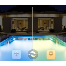 LED LYLMLE 18W BASIN Forlygte, Tråd 1-1 / 2 "IP68 12V Hvid 3000 / 6000k