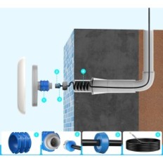 LED LYLMLE 18W BASIN Forlygte, Tråd 1-1 / 2 "IP68 12V Hvid 3000 / 6000k