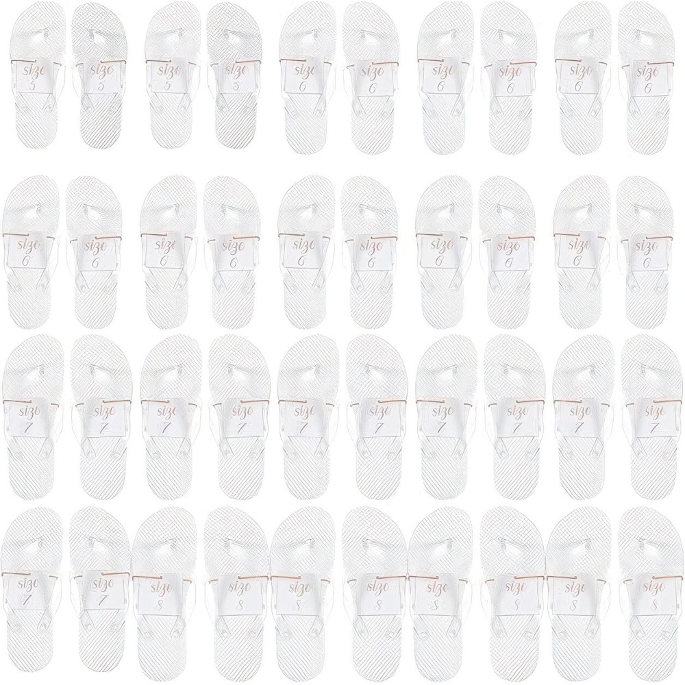 Stay Slippers 20 conjuntos unisex blancos para una boda con una cadena decorativa