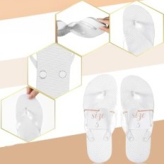 Slippers istay 20 set unisex bianco per un matrimonio con una stringa decorativa