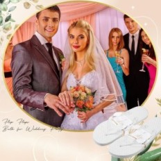 Stay Slippers 20 conjuntos unisex blancos para una boda con una cadena decorativa