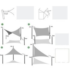 Sunglass Axt Shade 4x5 m impermeabile UV antracite