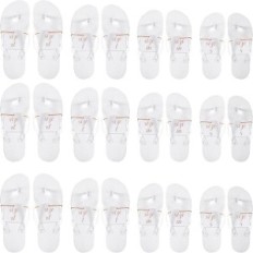 Pantoufles pour invités de mariage Hyta 24 Couples White 4 tailles