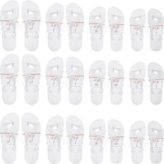Slippers voor Hestya bruiloft gasten 24 koppels wit 4 maten