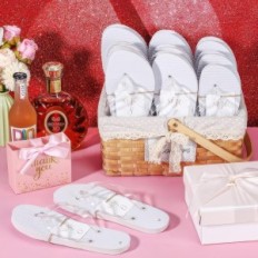 Pantofle pro Hestya Svatební hosty 24 párů White 4 Velikosti